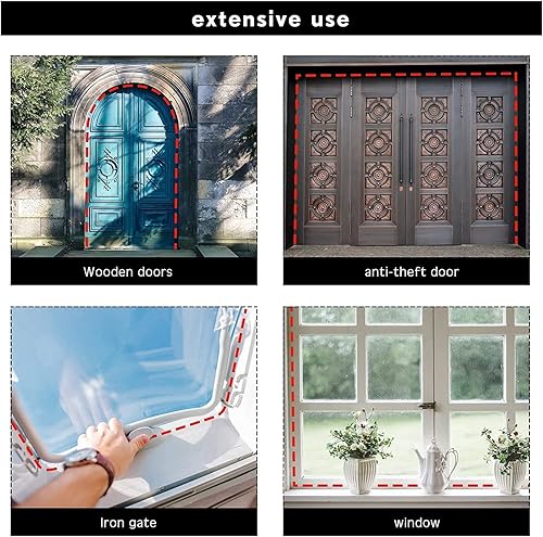 Miniatura 7 de Tira de sellado de 0.78 pulgadas para puertasventanas, sellos de respaldo autoadhesivos (de 110 pulgadas a 1150 pulgadas), tira de sellado de 49