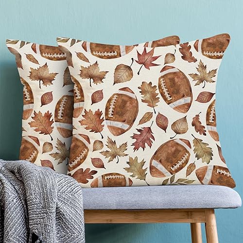 Miniatura 9 de Gohdiwh Juego de 2 fundas de almohada decorativas de otoño de 16 x 16 pulgadas, diseño de calabaza naranja de lunares, fundas decorativas de lino