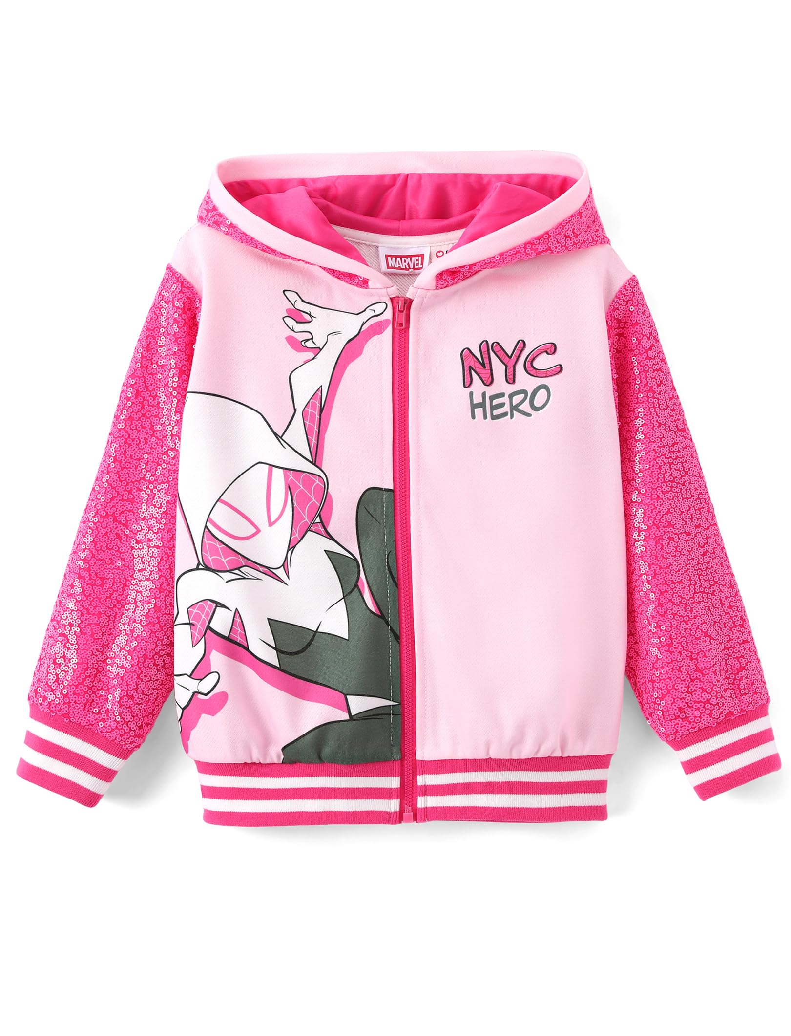 Disney Girl/Boy Sequin Jacket Zipper Hoodie, Kids Birthday Clothes 3-13Y
