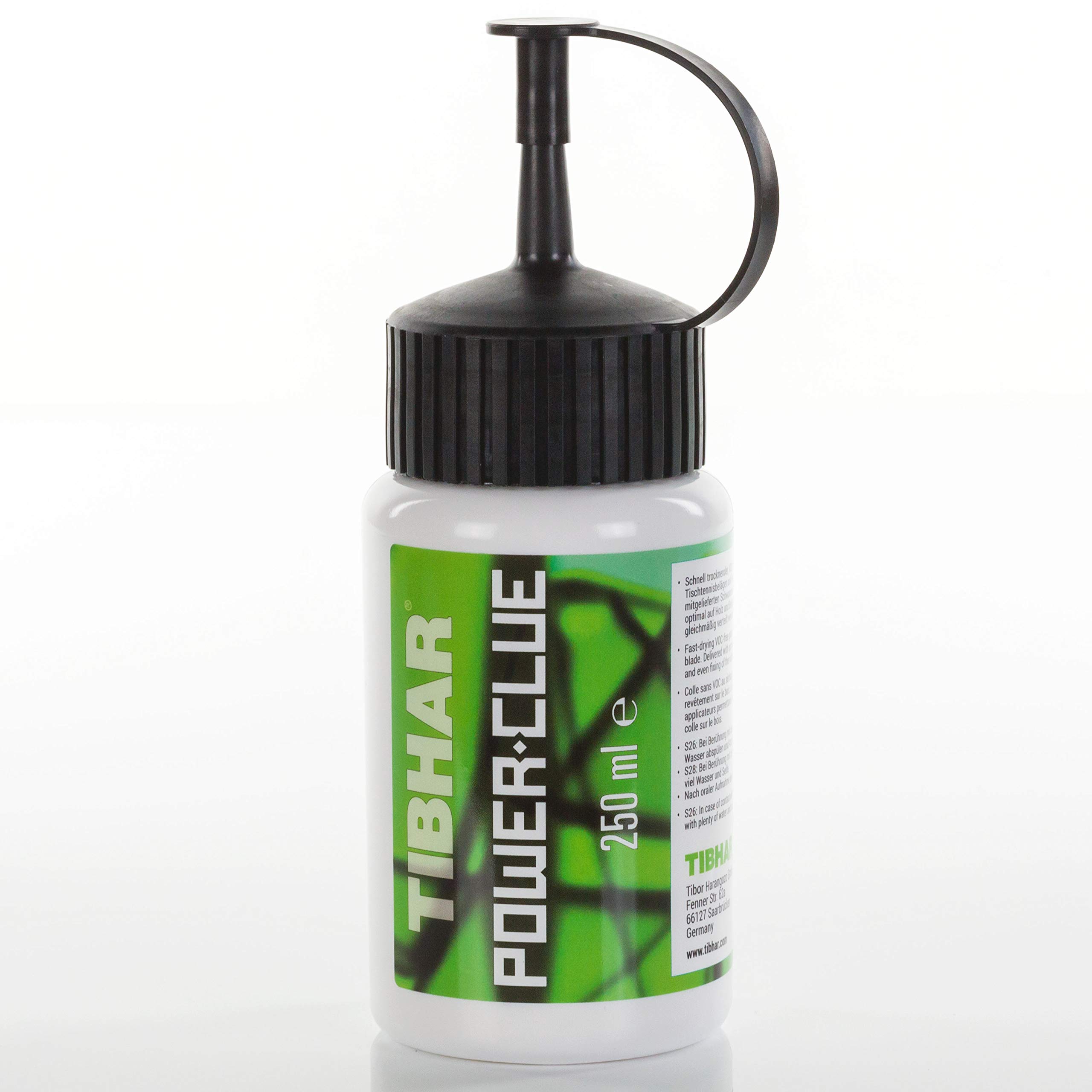 Tibhar Colla per ping-pong per rivestimenti Power Clue, senza solventi, approvata ITTF, 250 ml