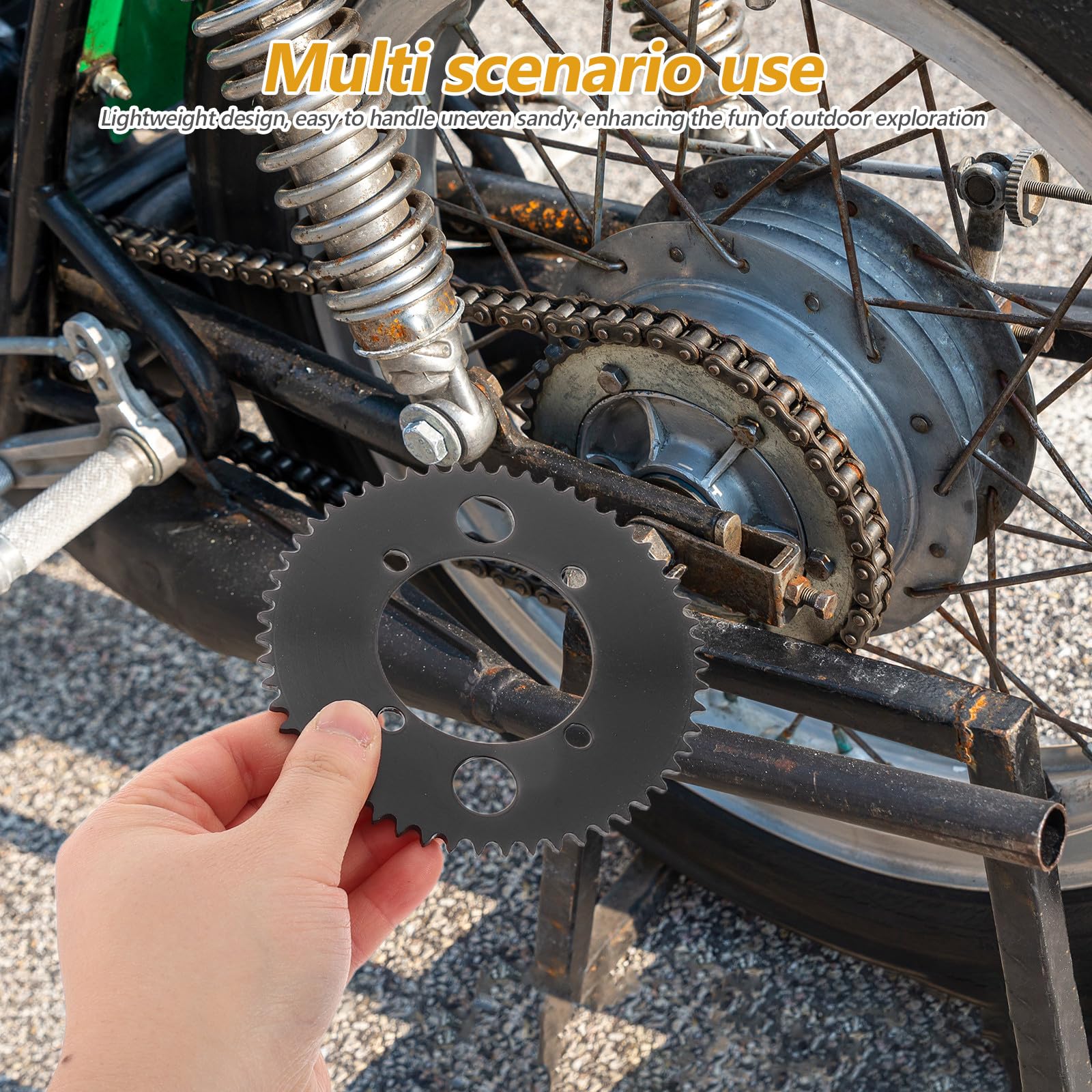 2 Piezas Piñón Trasero de Motocicleta Reemplazo Piñón de Rueda Trasera 55 Dientes para Quad Minimoto Amortiguación para Terrenos Difíciles