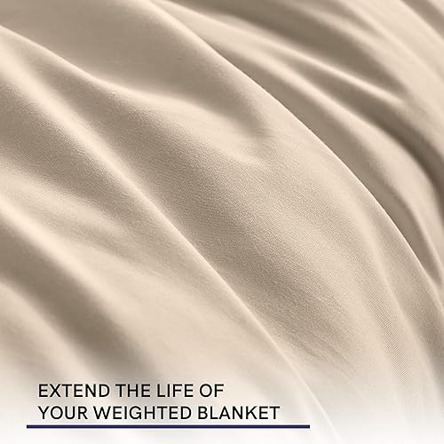 Miniatura 4 de YnM - Funda de edredón para mantas con peso de bambú (36 x 48 pulgadas), estampado gris claro