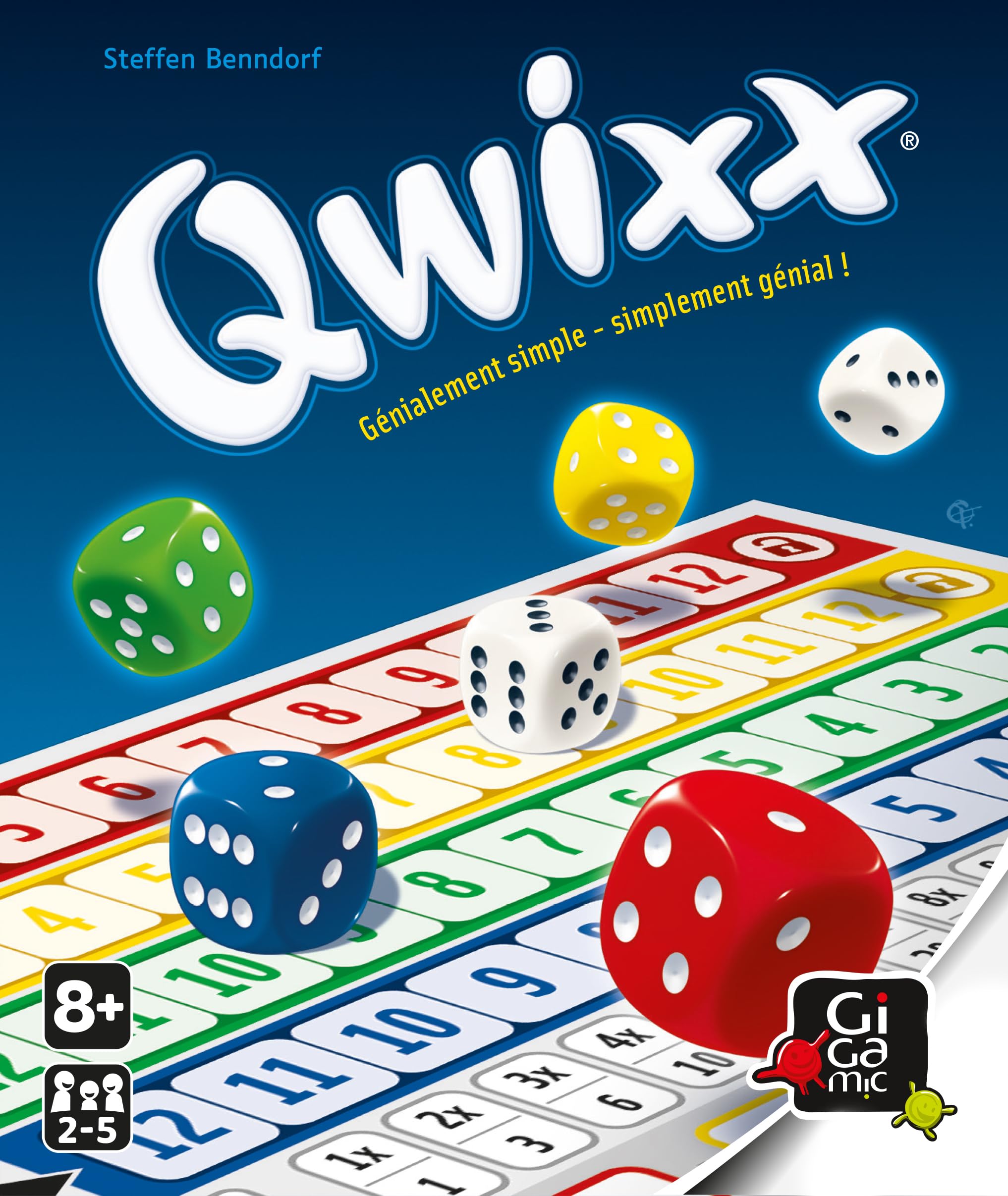 Gigamic - Gra w kości - Qwixx, od 8 do 99 lat, JNQX