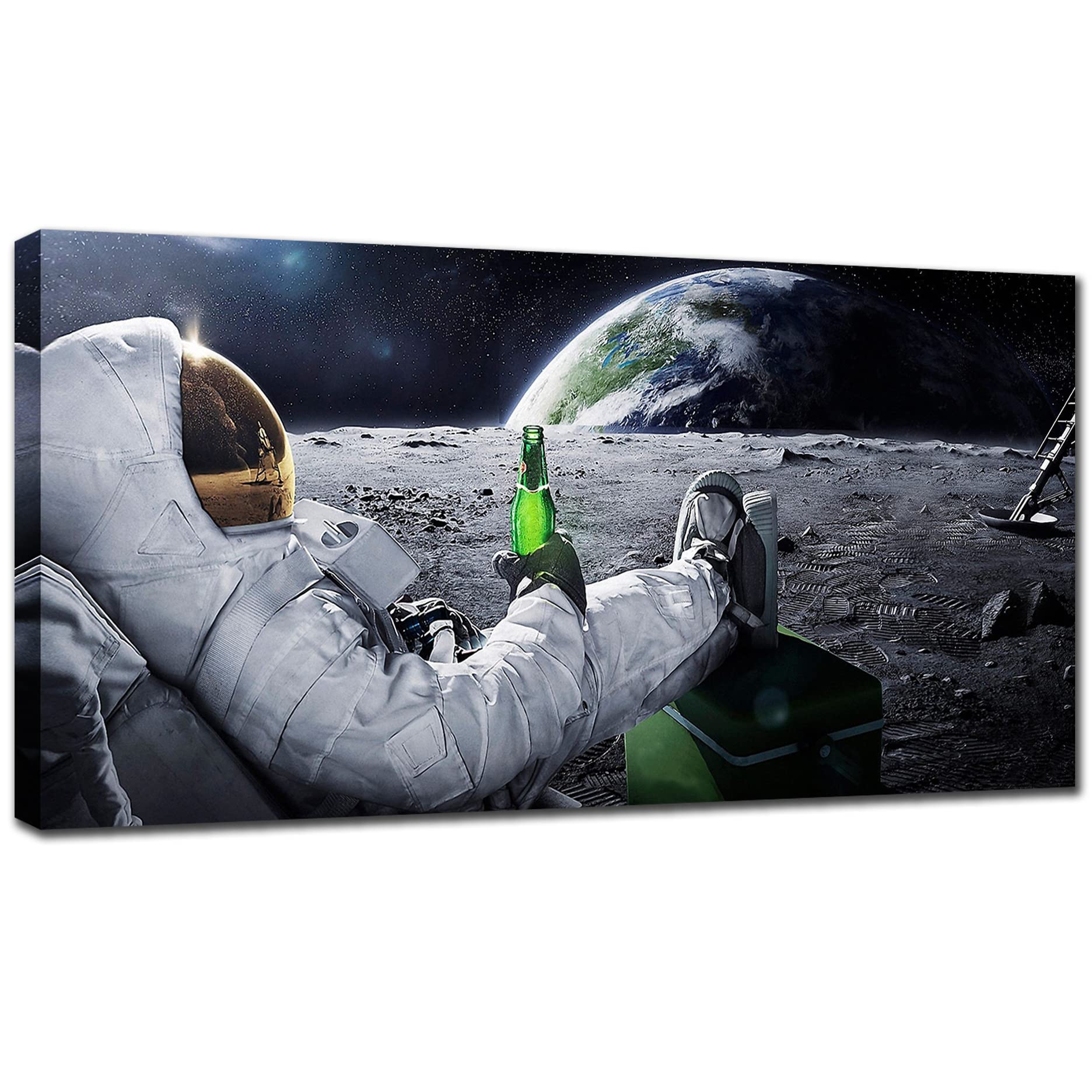 Buy Astronaut Canvas Wall Art Pictures Spaceman Have A Rest on Moon