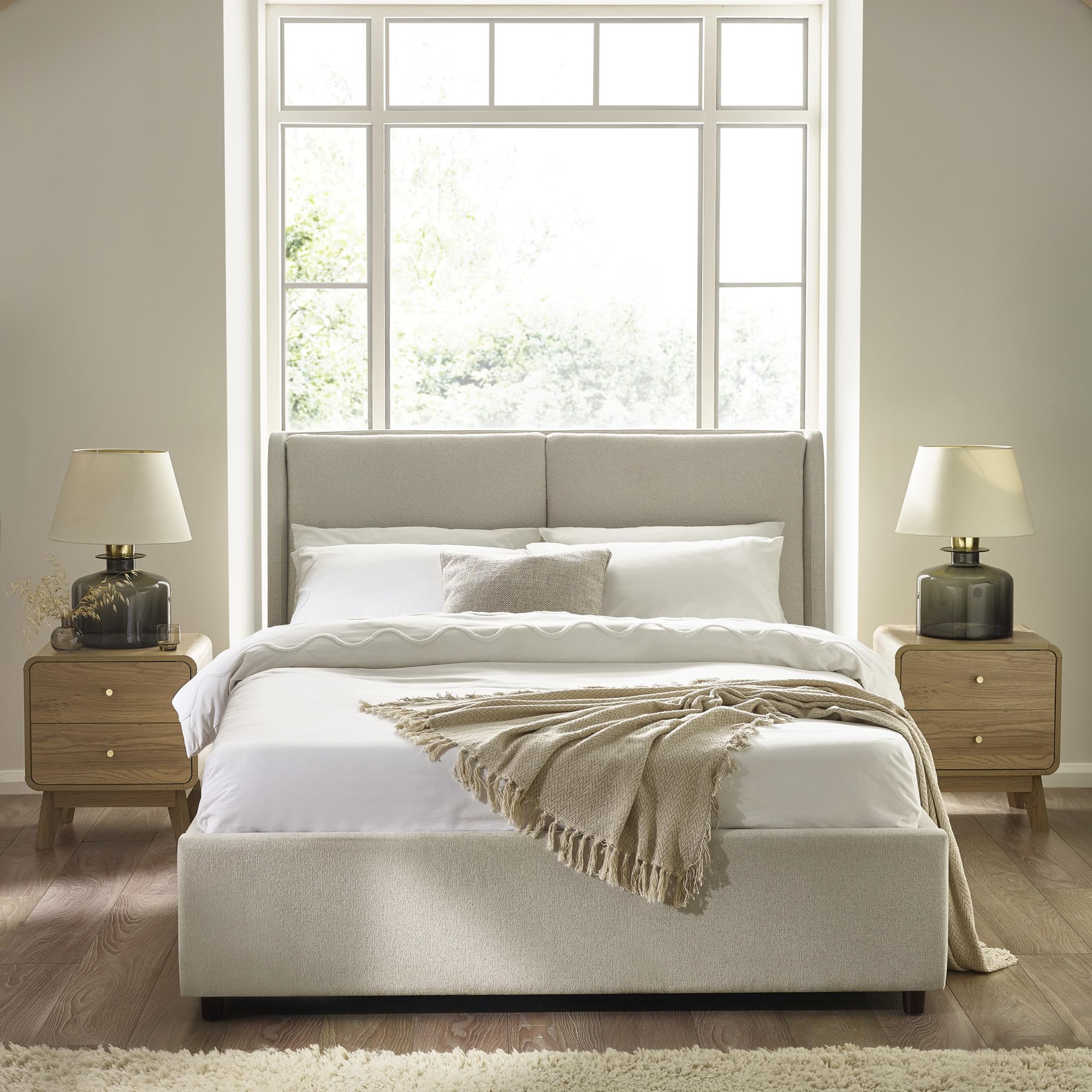Julian Bowen Maddock Upholstered Ottoman Bedframe - Double