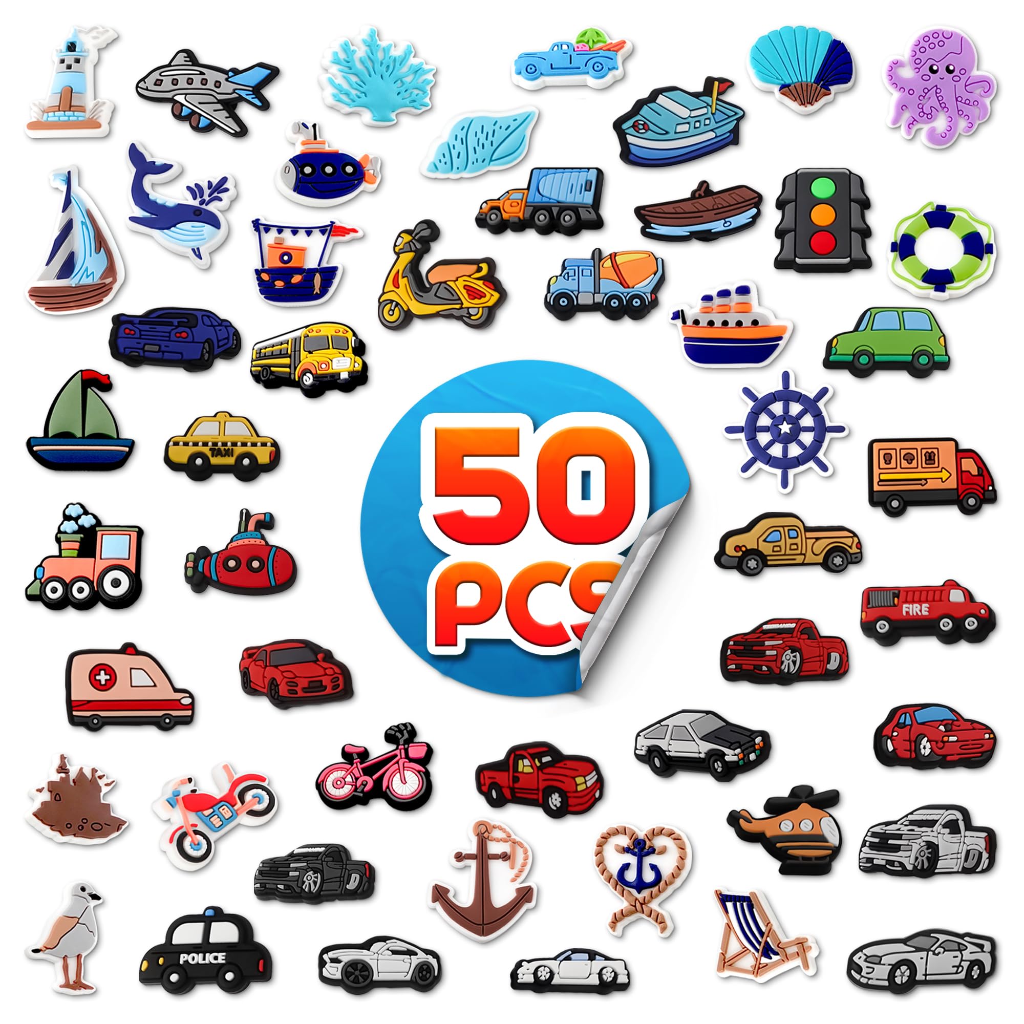 PVC Shoe Charms Set for Shoe Decoration – Easy-Attach Charms for Shoes, Sandals & Bracelets, Fun Wristband Styles – Cute Festive Accessories Set,