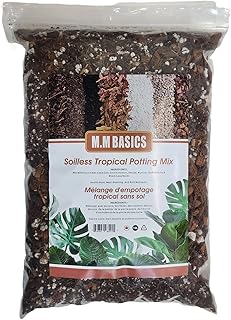 10 Litres--Aroid Mix for Plants--Soilless Potting Mix--With Coco Fiber, Coco Coir, Coco Croutons, Perlite, Pumice, Orchid Barks & Black Lava rocks, Health Root, Rich Nutrients & Well-draining (Soilless 10 Liters)