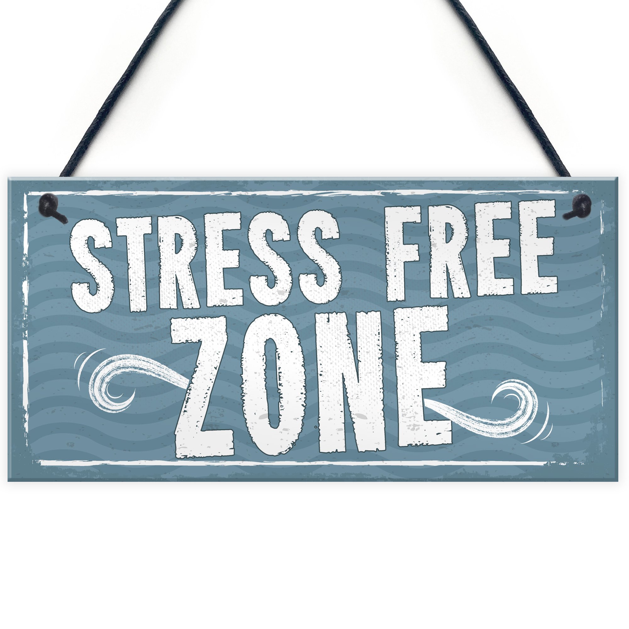 Red Ocean Stress Free Zone Man Cave Shed SummerHouse Sign Hot Tub Home Wall Door Plaque Gift