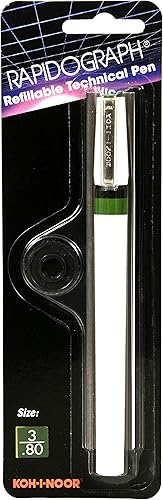 Miniatura 10 de Koh-I-Noor Rapidograph Bolígrafo técnico y artístico, punta de 2.756 in, 1 cada uno (3165.25)