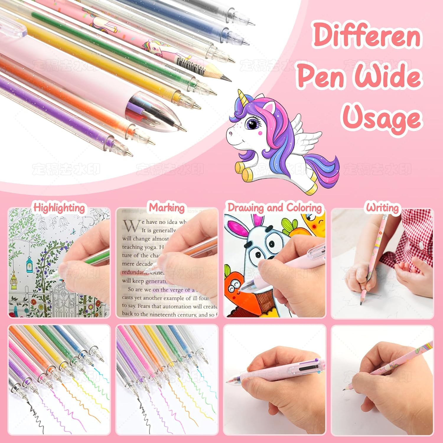 Unicorn Gifts for Girls 5 6 7 8 9 10+ Years Old,Birthday Gift Box Set for Girls,Unicorn Basket with Kids Earbuds,Girls Shiny Unicorn Diary,Glitter Pens,Ideal Unicorn Toys Back to School Gifts for Girl Age 4+