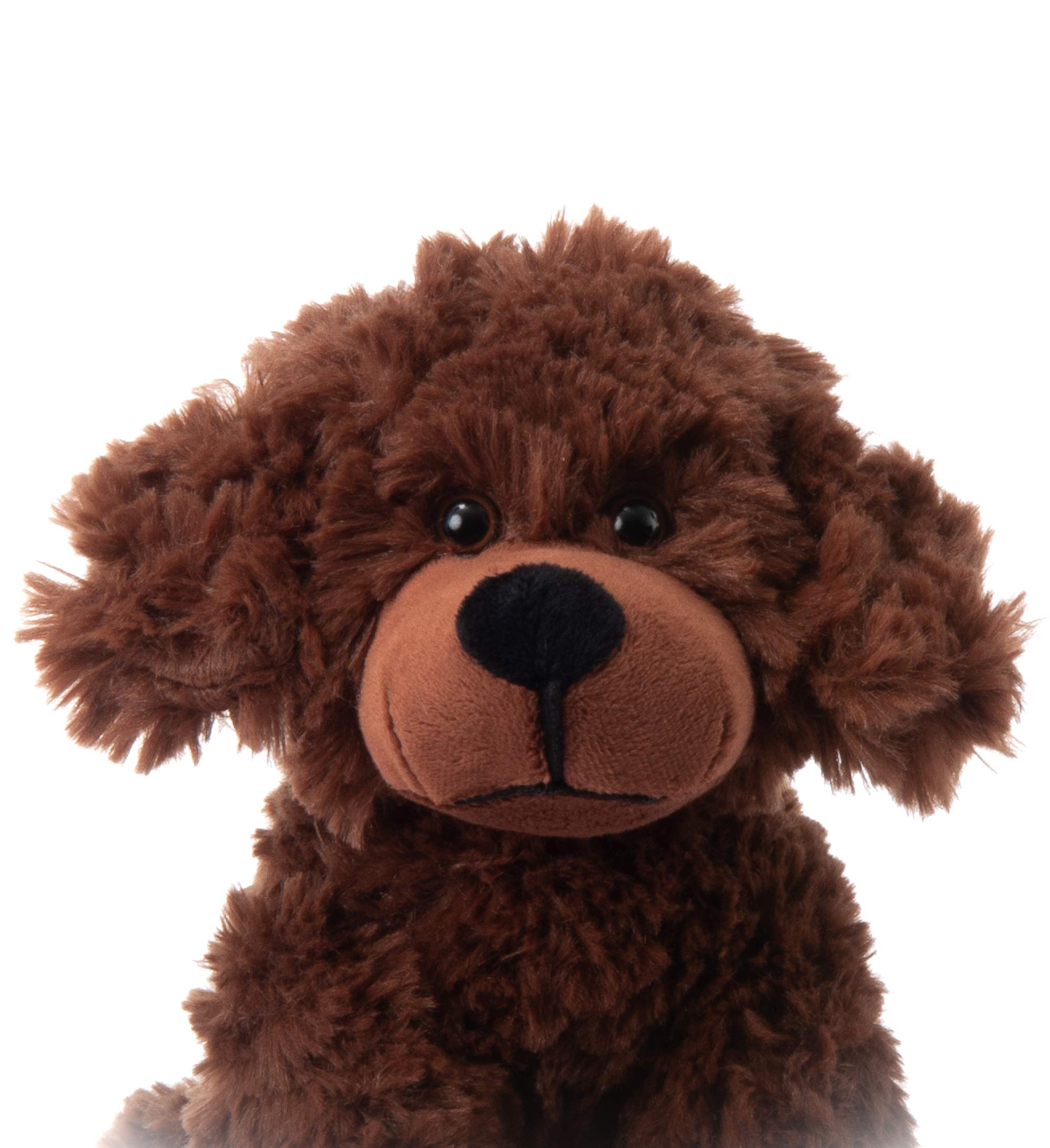 The Petting Zoo Scruffy Dog Stuffed Animal, Gifts for Kids, Chocolate Brown Dog Plush Toy, 11