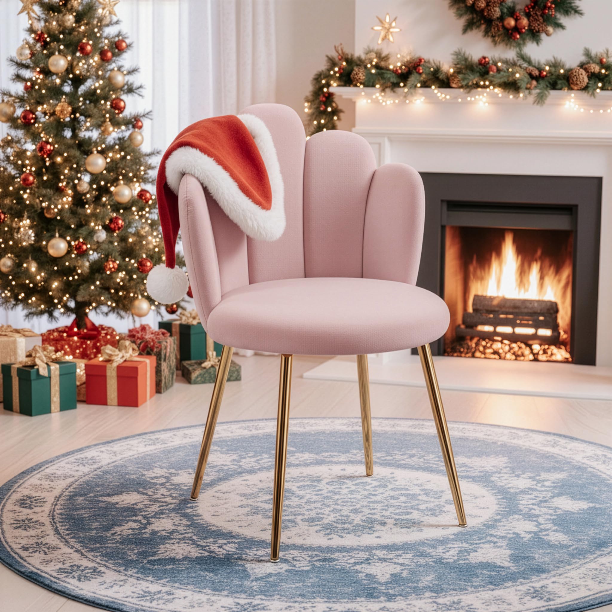 Chaise Coiffeuse Luxe Velours Agneau – Tabouret Maquillage Ergonomique Éponge Haute Densité – Design Élégant Chambre & Salon