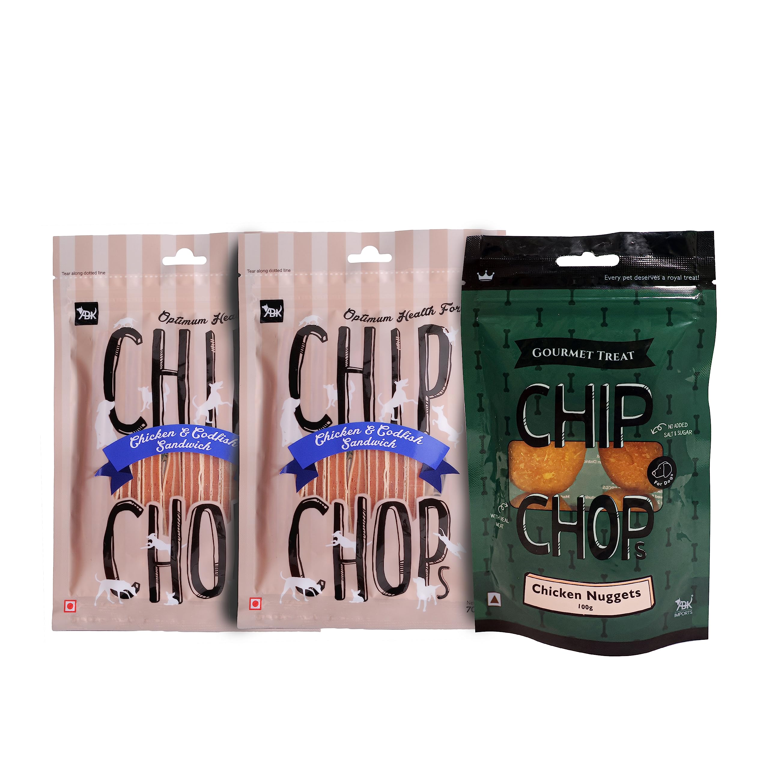 Chip Chops Happy Dog Treats: 2 Packs of Chicken & COD Fish Sandwich and 1 Pack ofChip Chops Chicken Nuggets, for Training Rewards and Snacking (B0C81RG638) Amazon Price History, Amazon Price Tracker