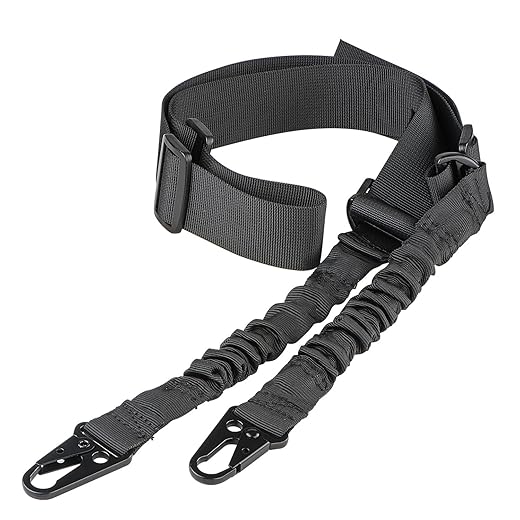 CVLIFE Two Points Rifle Sling with Length Adjuster Traditional Sling with Metal Hook for Outdoors