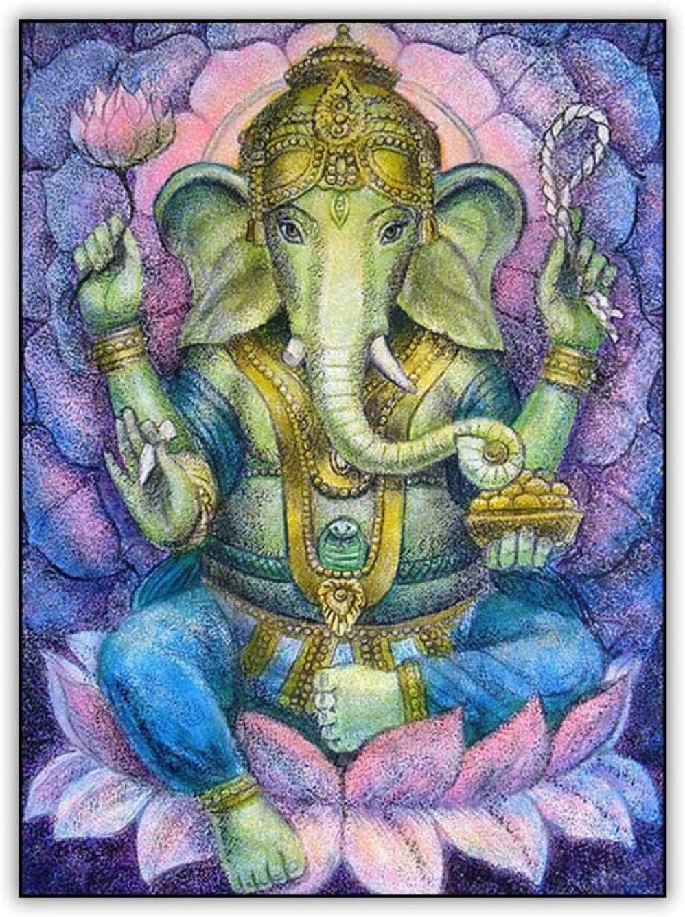 KELDOG Lotus Ganesh Puzzles Wooden Jigsaw Puzzle 1000 Piece, Intellectual Puzzles Jigsaw Toys, Funny Jigsaw Puzzles Picture