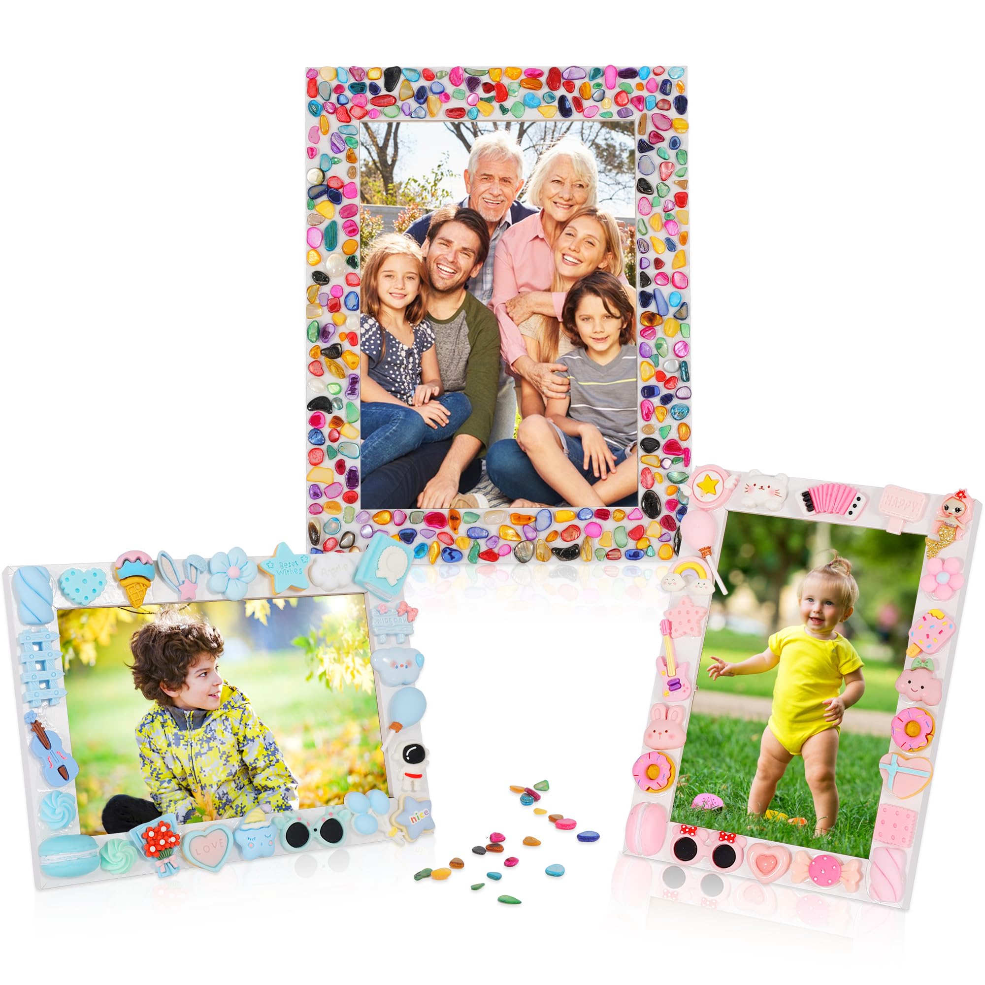 ZALIAFEI 3PCS Mosaic Photo Frame Craft Kit, DIY Crafts Crafts for Girls 8-12, Arts and Crafts Gifts for 10 Year Old