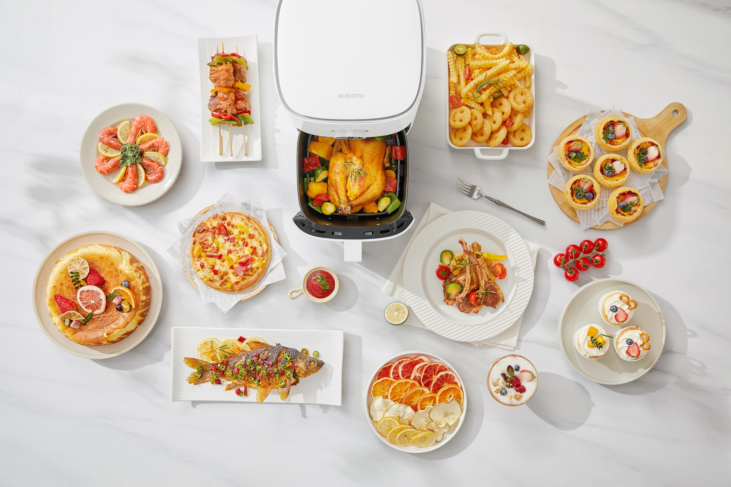 Xiaomi Smart Air Fryer 4.5L Friggitrice ad Aria Intelligente 360° Wi-Fi Display OLED 1500W