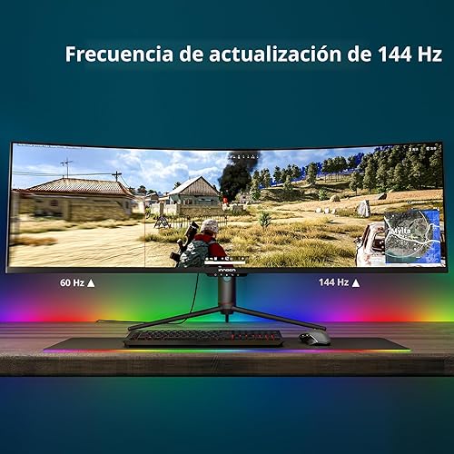Miniatura 5 de INNOCN Monitor curvo para juegos de 49" 144Hz Ultrawide 329 WDFHD 3840 x 1080P, R1800, 99% sRGB, HDR400, USB tipo C, DisplayPort, HDMI, altavoces