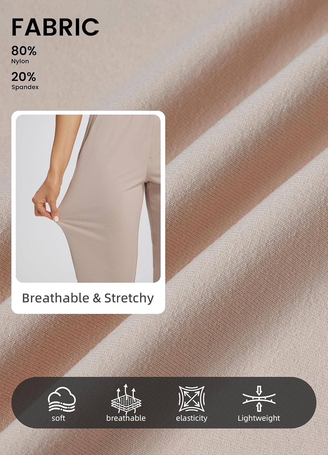 Libin Womens Casual Travel Pants 7/8 Stretchy Golf Pants Ankle Dress Pant Slacks Athletic Workout Sweatpants with 4 Pockets - Image 5