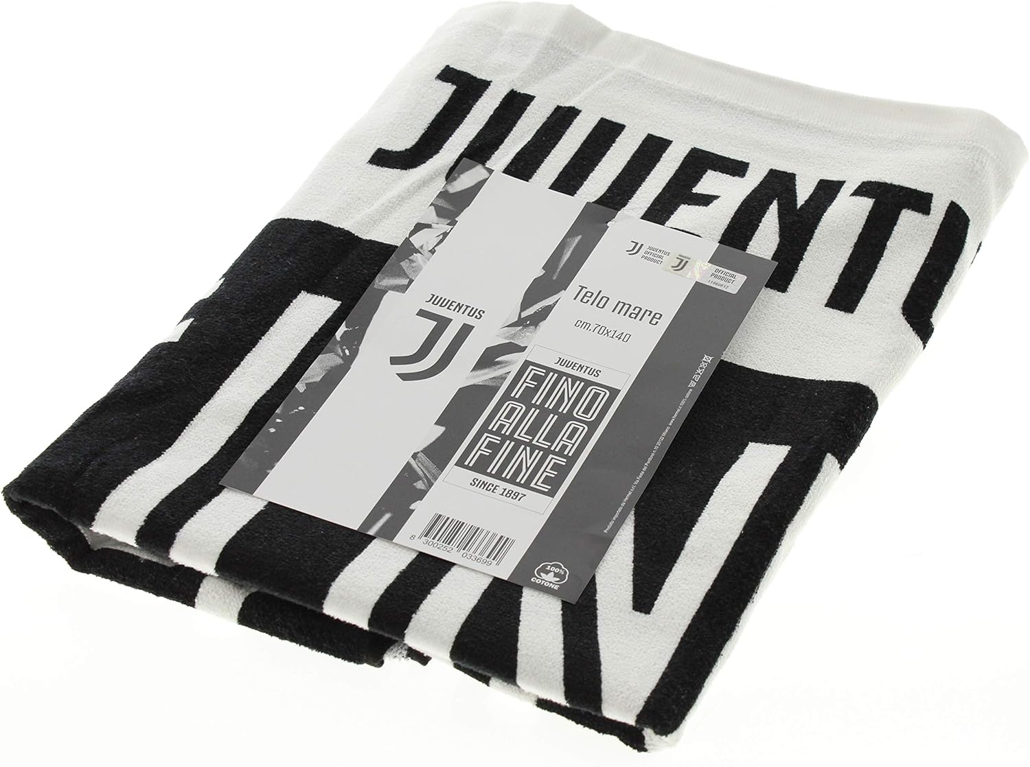 Asciugamano Ufficiale Juventus FC - Telo Mare In Puro Cotone 70x140 Cm, Nuovo Logo 2019 - Foto 13