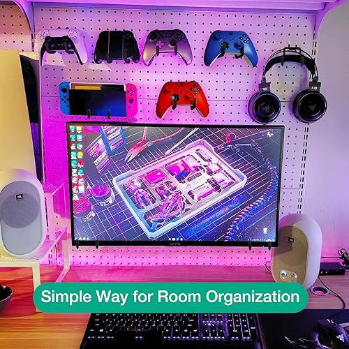 Miniatura 8 de G.CORE Juego de 8 ganchos para tablero de clavijas, ganchos de utilidad para tablero de herramientas y perchas para tableros de 14", ganchos para