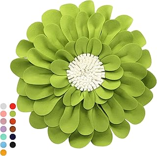 Decorative 3D Happy Daisy Throw Pillow - Patented Flower Shape Design - ...