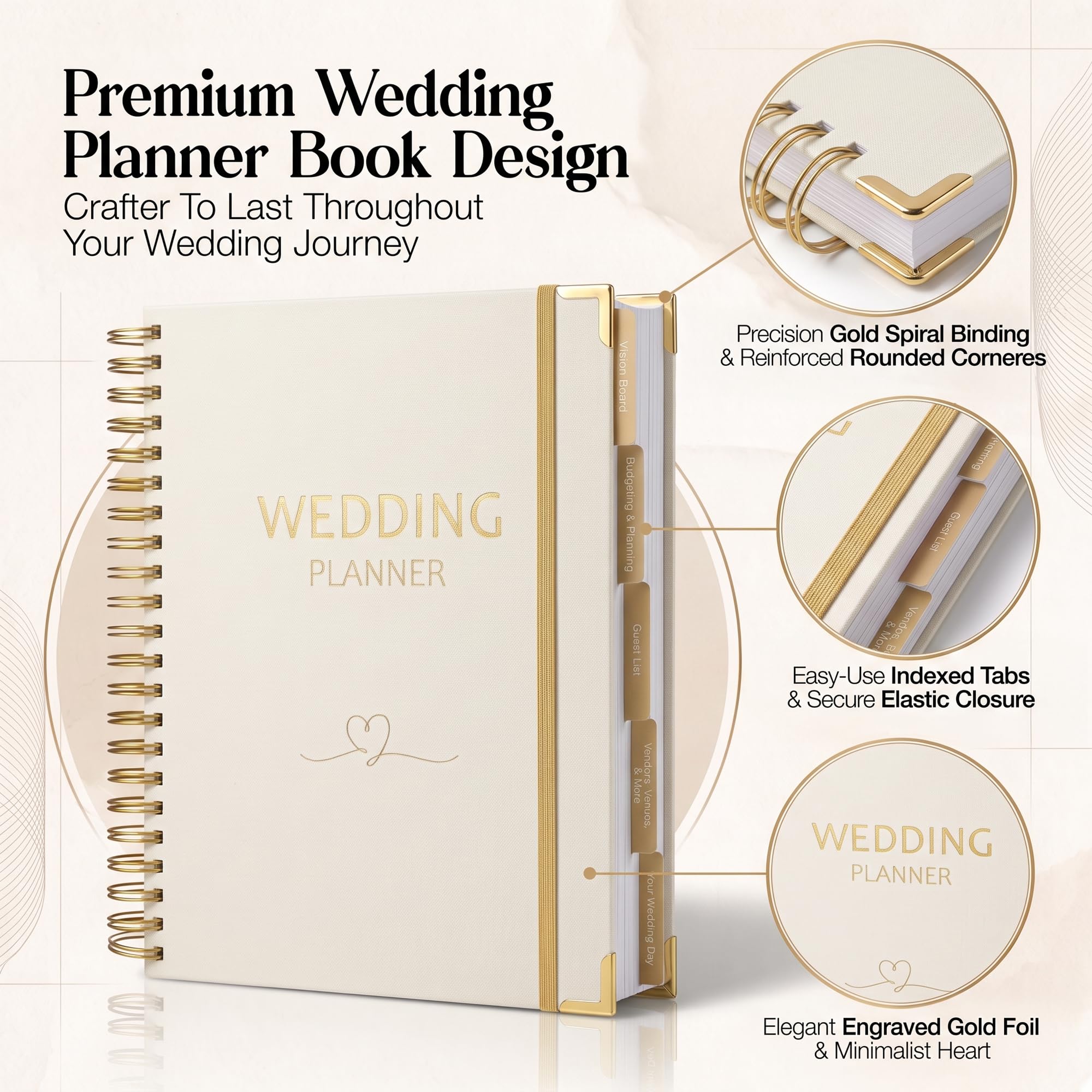 Wedding Planner libro e organizer (crema)