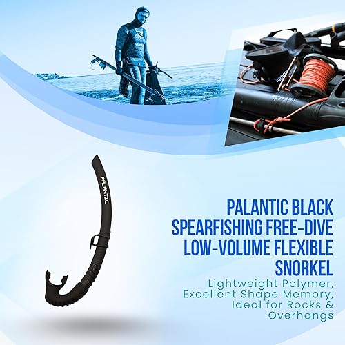 Miniatura 5 de Buceo Elección Palantic Negro Submarinismo Buceo Libre Buceo Bajo Volumen Flexible Snorkel