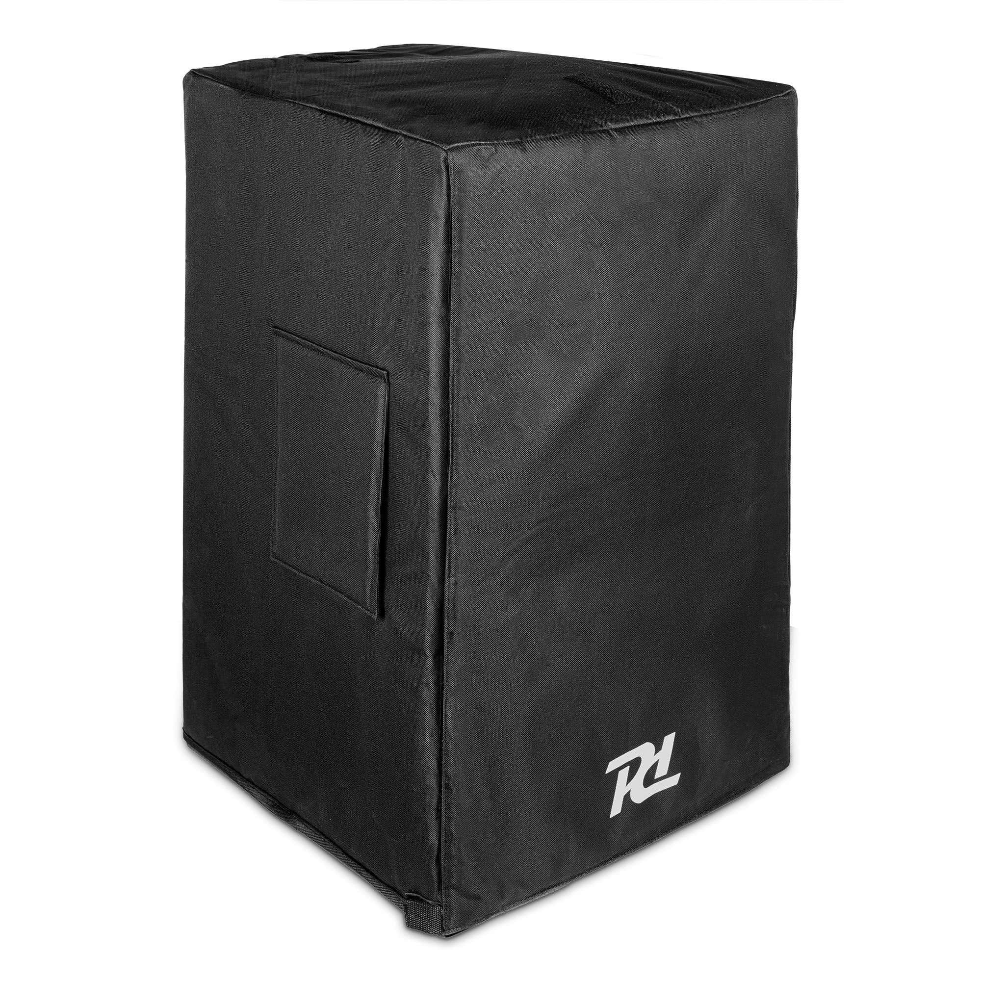 Power Dynamics SCP15- Pack 2 fundas para altavoz PDY215 resistentes al agua de nylon protector con acceso al panel trasero frontal acústicamente transparente, color negro
