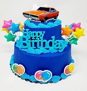 Classic Car 1969 Charger Birthday Cake Topper Set