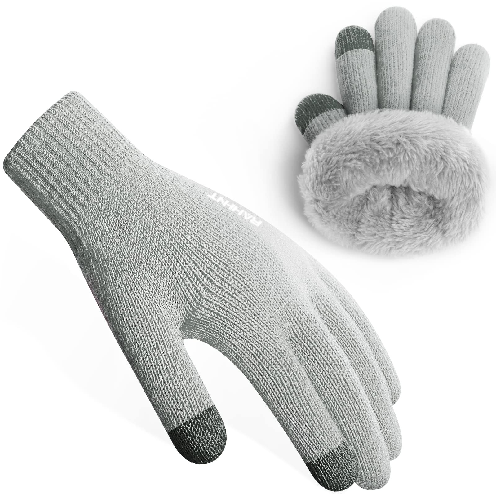 Rahhint Kids Winter Gloves for Boys Girls Children Toddler Thermal Wool Knit Gloves with Insulated Fleece Lining Warm Gift
