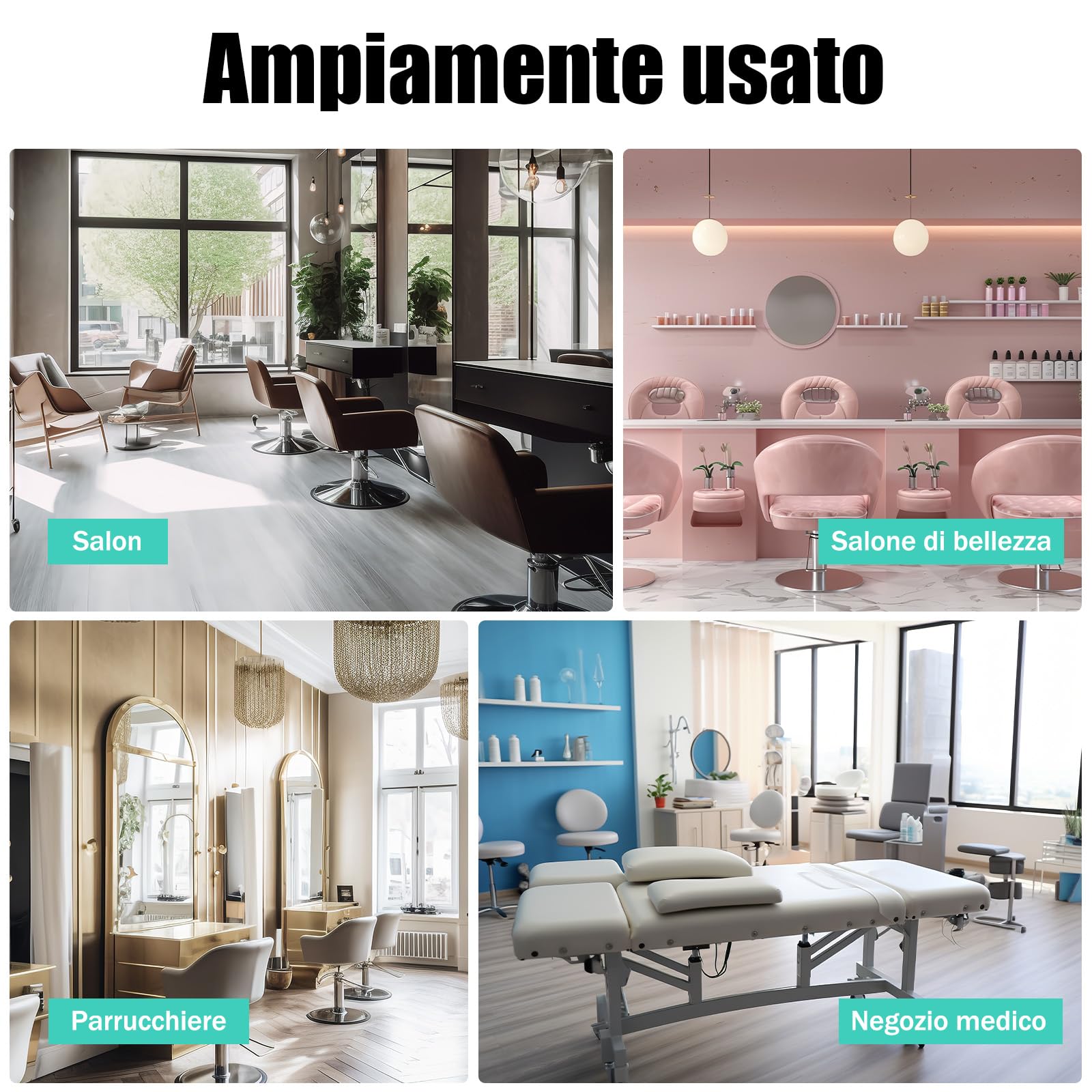 Carrello per cosmetici con ruote, carrello per salone di bellezza, carrello da laboratorio, carrello da parrucchiere, carrello da parrucchiere, 64 x 38 x 34 cm, carrello portatile con ruote per