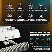 Vista 5 de TECWARE Phantom+ Elite 87 Mechanical Gaming Keyboard RGB LED Backlit Hot Swappable Wraith Brown Switches 87 Key TKL Layout Thocky Sound