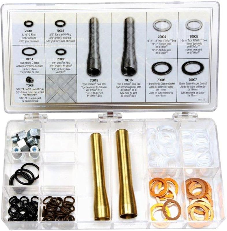 Kit de O-rings, Retentores de Teflon e Arruelas de Cobre para Direção Hidráulica Plews Edelmann 70013 – 1 conjunto