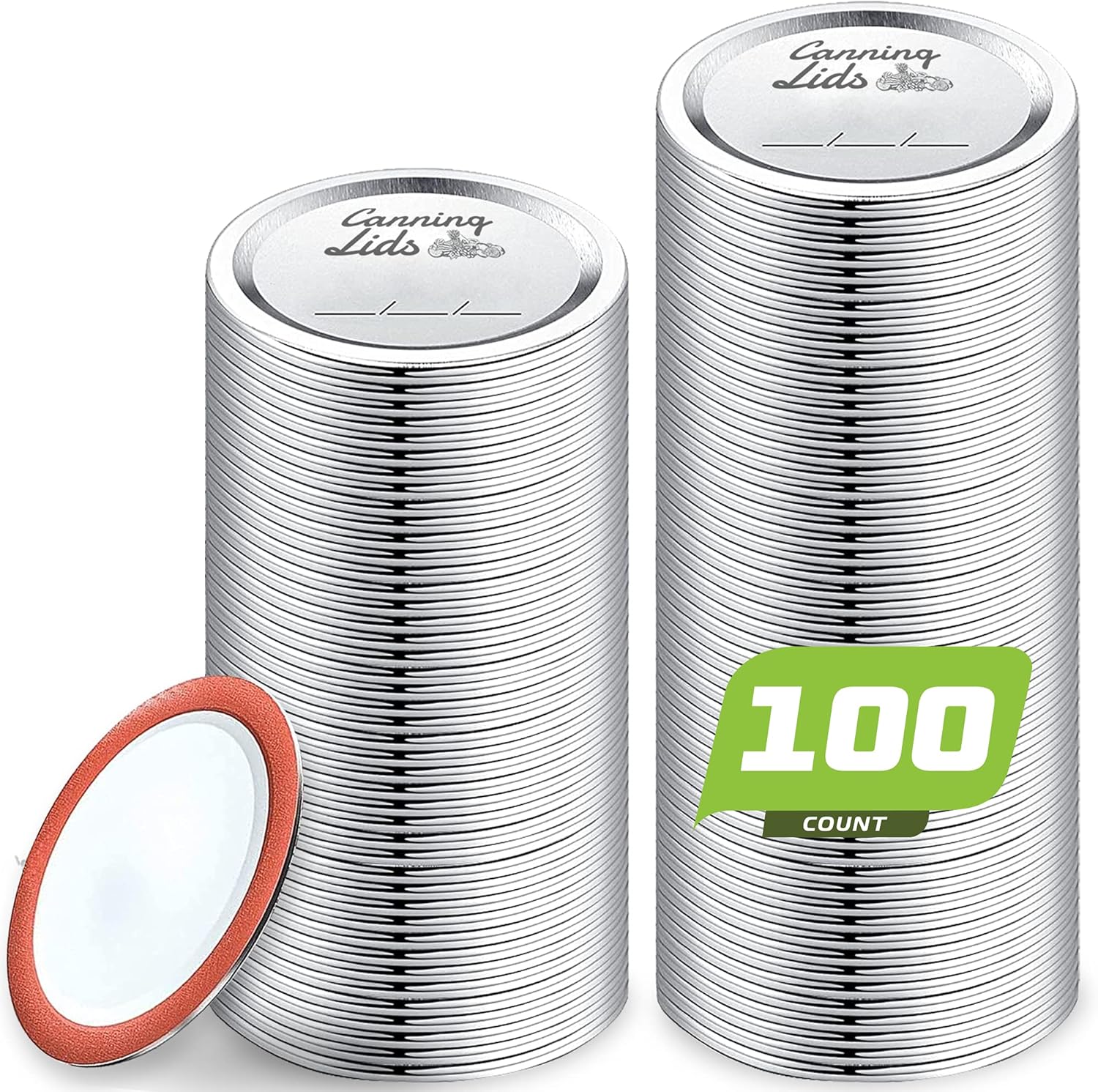 Remeden 100-Count, Regular Mouth Canning Lids for Ball, Kerr Glass Jars, Split-Type Metal Lids for Canning, Food Grade Material, Airtight Seal : Home & Kitchen