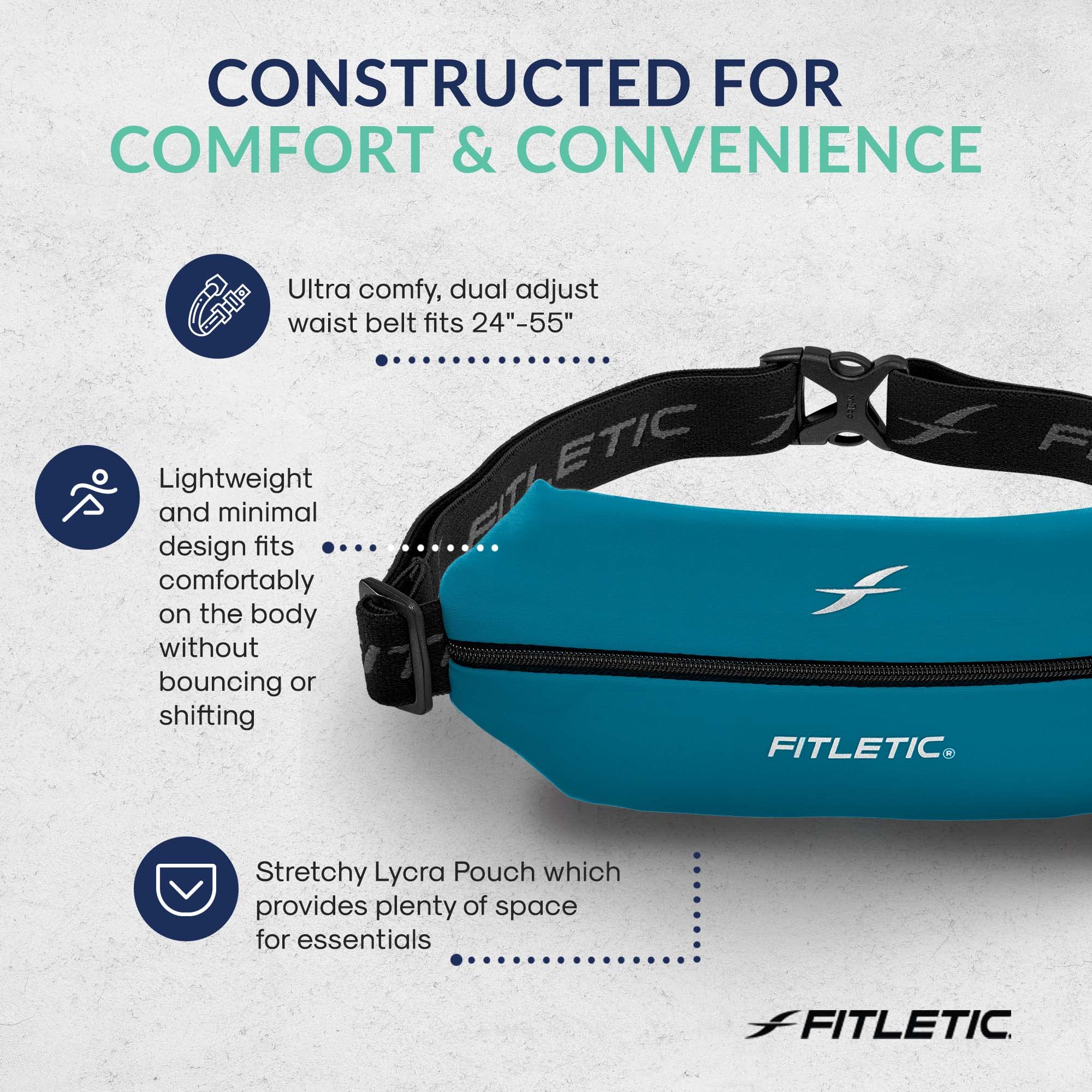 FitAthletic Mini cinturón deportivo verde – Bolsa compacta impermeable para teléfono celular, ideal para correr, correr, correr, carreras, ciclismo, fitness, viajes, pequeño, elegante y ligero para