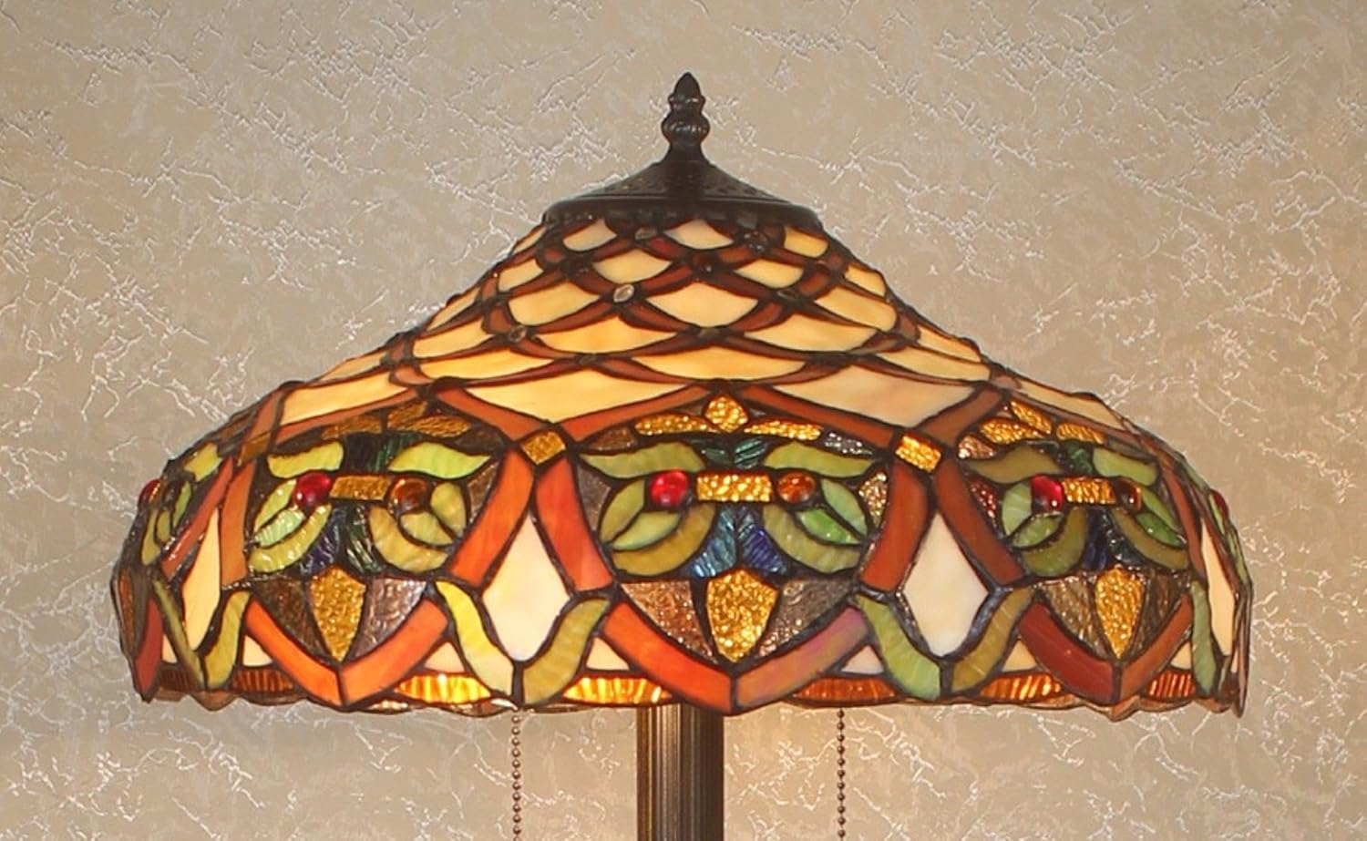 Serena D'italia 18" Tiffany Style Baroque Floor Lamp