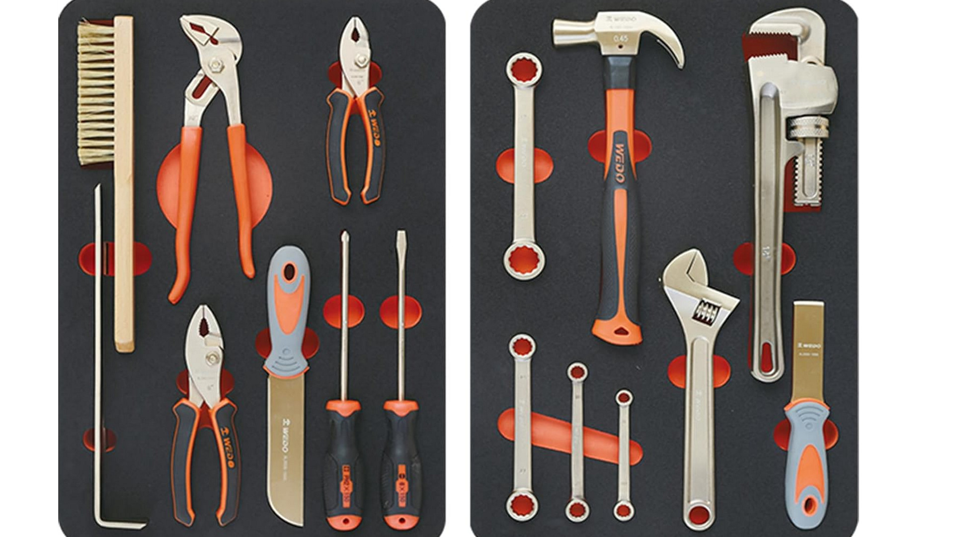Set de herramientas antichispa WEDO 16 piezas miniatura 7