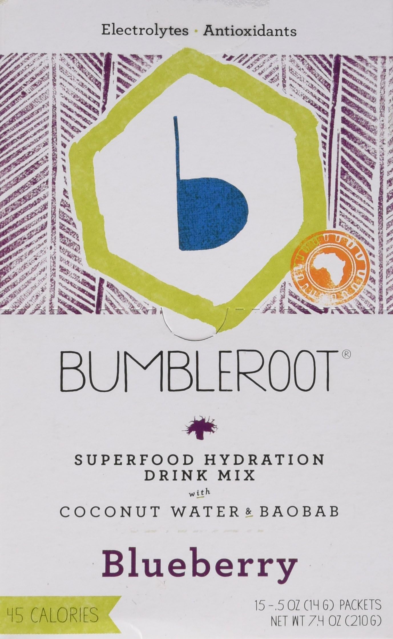 Bumbleroot Foods Superfood Hydration Drink Mixes, Blueberry