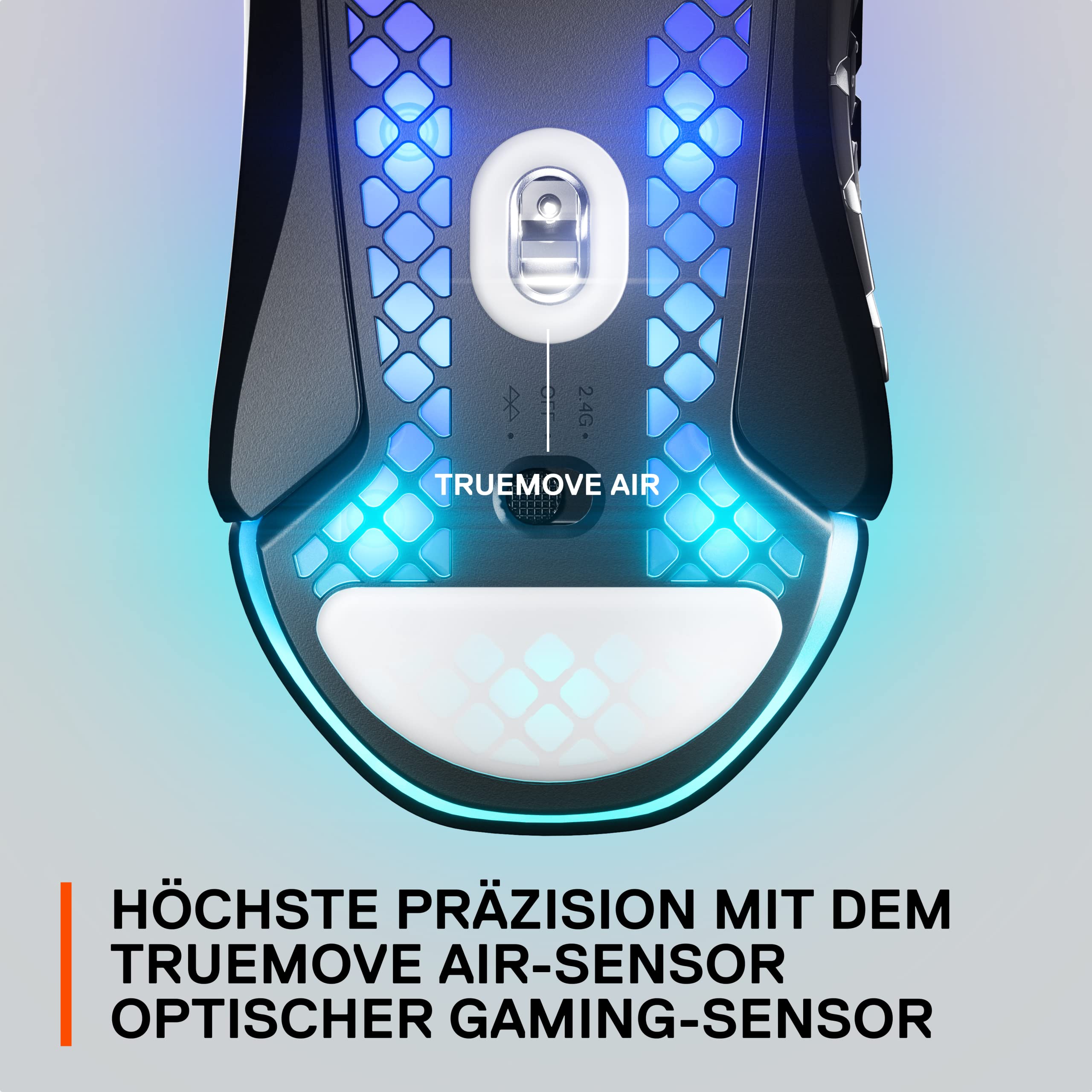 SteelSeries Aerox 9 Wireless RGB Gaming-Mouse 18 Tasten Bluetooth 2,4 GHz Optischer TrueMove Air-Sensor 18.000 DPI
