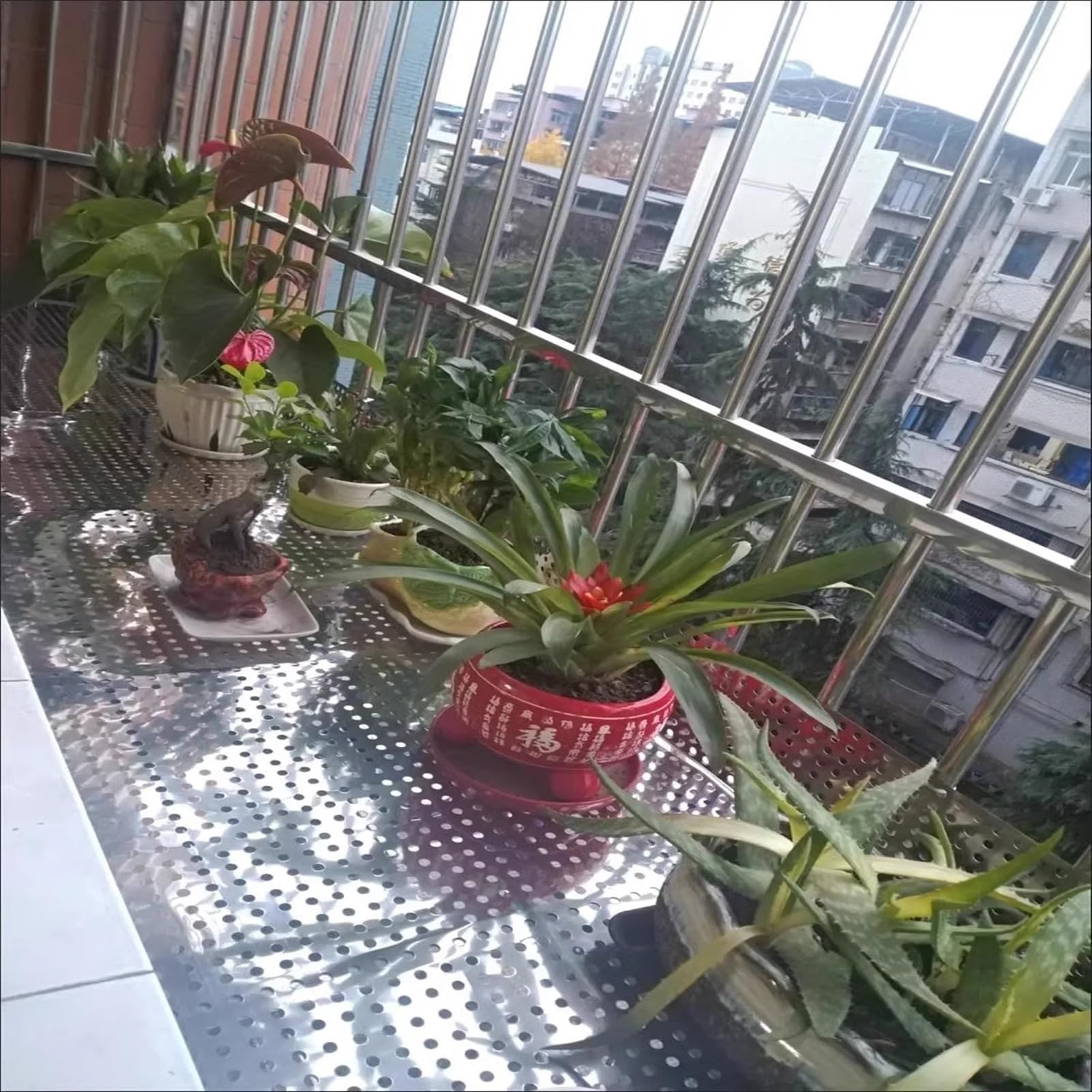 Generico Pannelli di tamponamento for balaustra, lamiere perforate, Schermo in lamiera Metallica Lamiera Perforata in Acciaio Inossidabile 304 for ringhiera del Balcone, Patio(70x120cm)