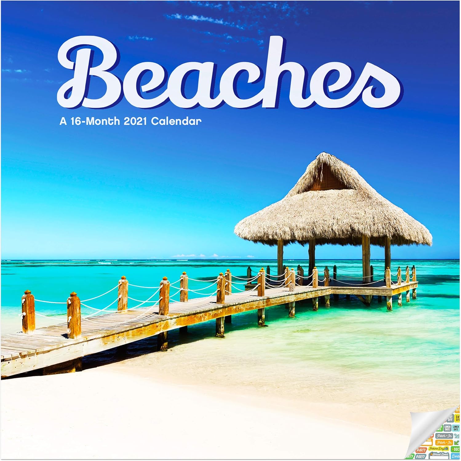 Beaches Calendar 2021 Bundle Deluxe 2021 Tropical Beaches Wall