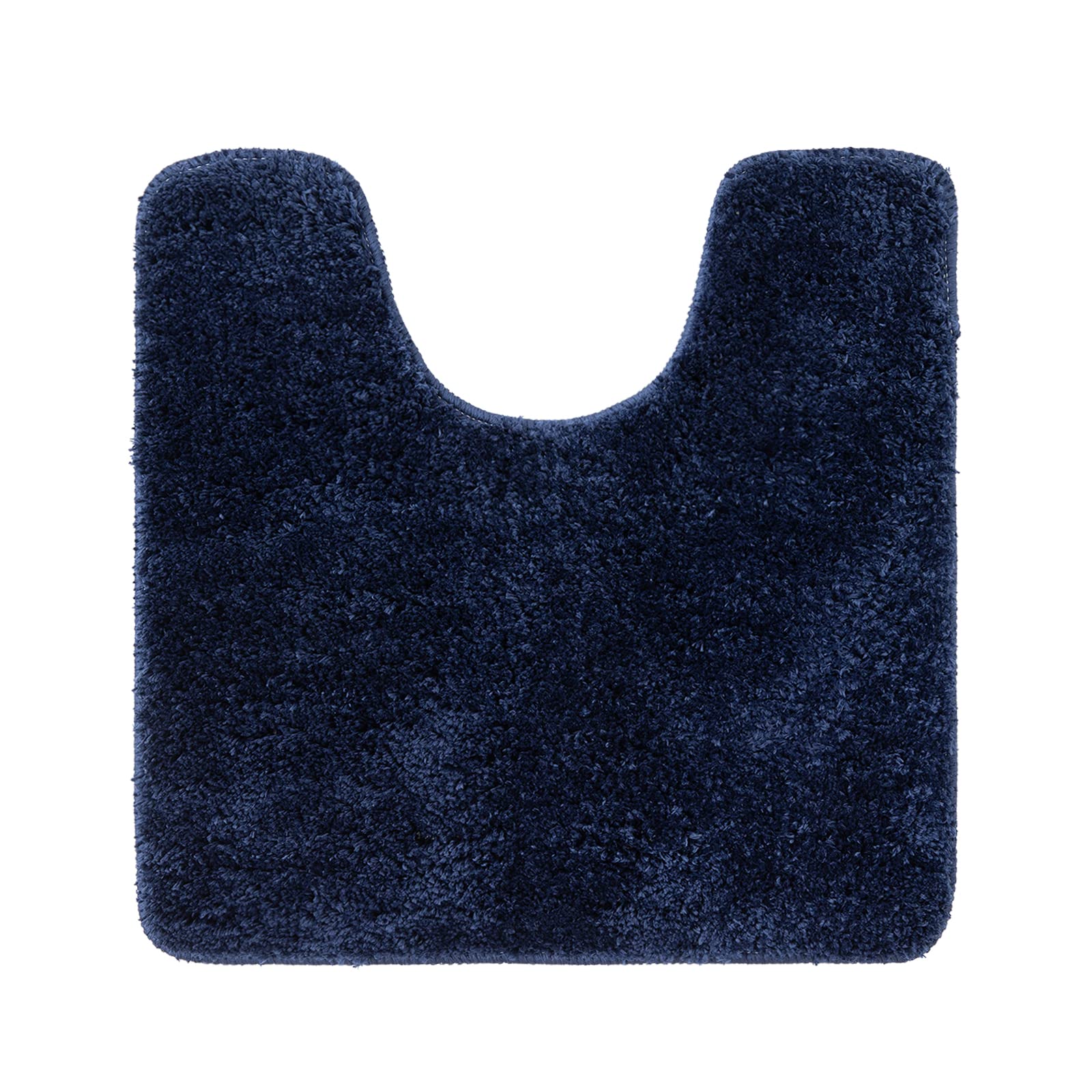 MIULEE Badematte WC Vorleger Badteppich Fußmatte Flur 1 Stück U Förmige Deko Matte Badteppiche Dekoration rutschfest Saugfähig für Wohnzimmer Badezimmer Toilett WC 50x50 cm Schwarz