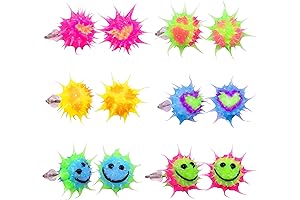 6 Pairs Glow in the Dark Silicone Stud Earrings Set