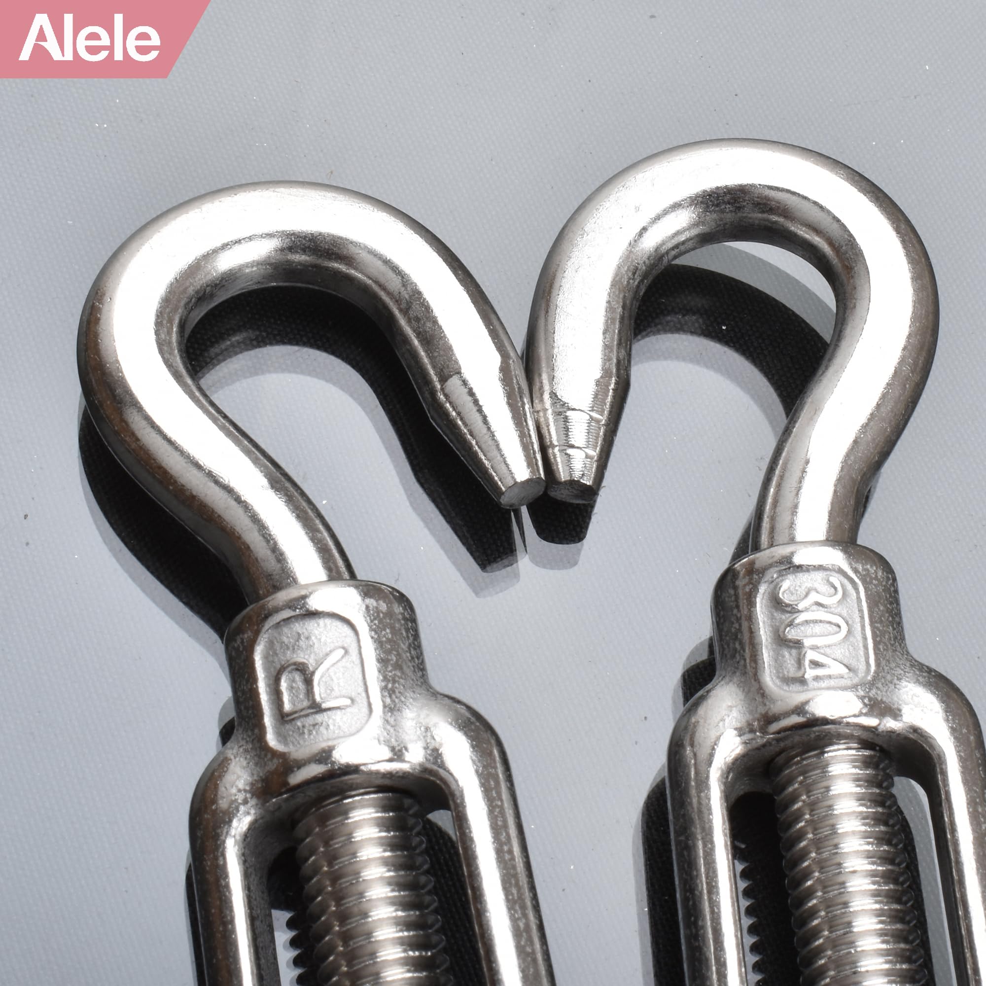 M4 Turnbuckle,Thread Stainless Steel Hook & Eye ALELE Stainless Steel - View #8