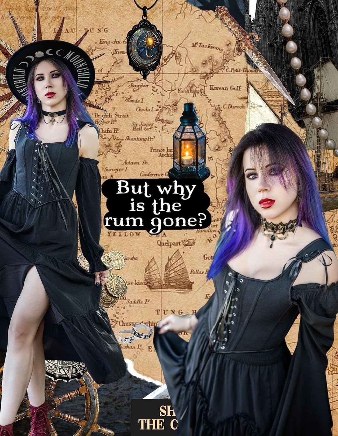 SCARLET DARKNESS Women's Renaissance Corset Tops Vintage Lace Up Overbust Bustier Bodice - Image 5