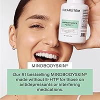 Vista 2 de CLEARSTEM - MINDBODYSKIN Suplemento hormonal para el acné (sin 5-HTP) - Suplemento DIM natural - Vitaminas para el cuidado de la piel - Equilibrio
