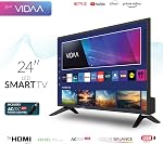 Supersonic SC-2420VTV 24-inch Smart AC/DC LED TV, Powered by VIDAA, 1080p, WiFi, Built-in Speakers, USB, 3X HDMI ARC, for Kitchen, RV, Boat, Truck, Playroom, Dorm Room, Remote, DC Car Cord Included