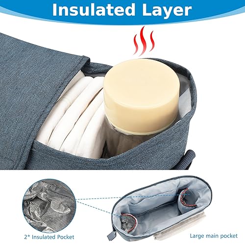 Miniatura 8 de Accmor Organizador universal para cochecito con portavasos aislado, accesorios para bolsa de cochecito, organizador de portavasos para cochecito