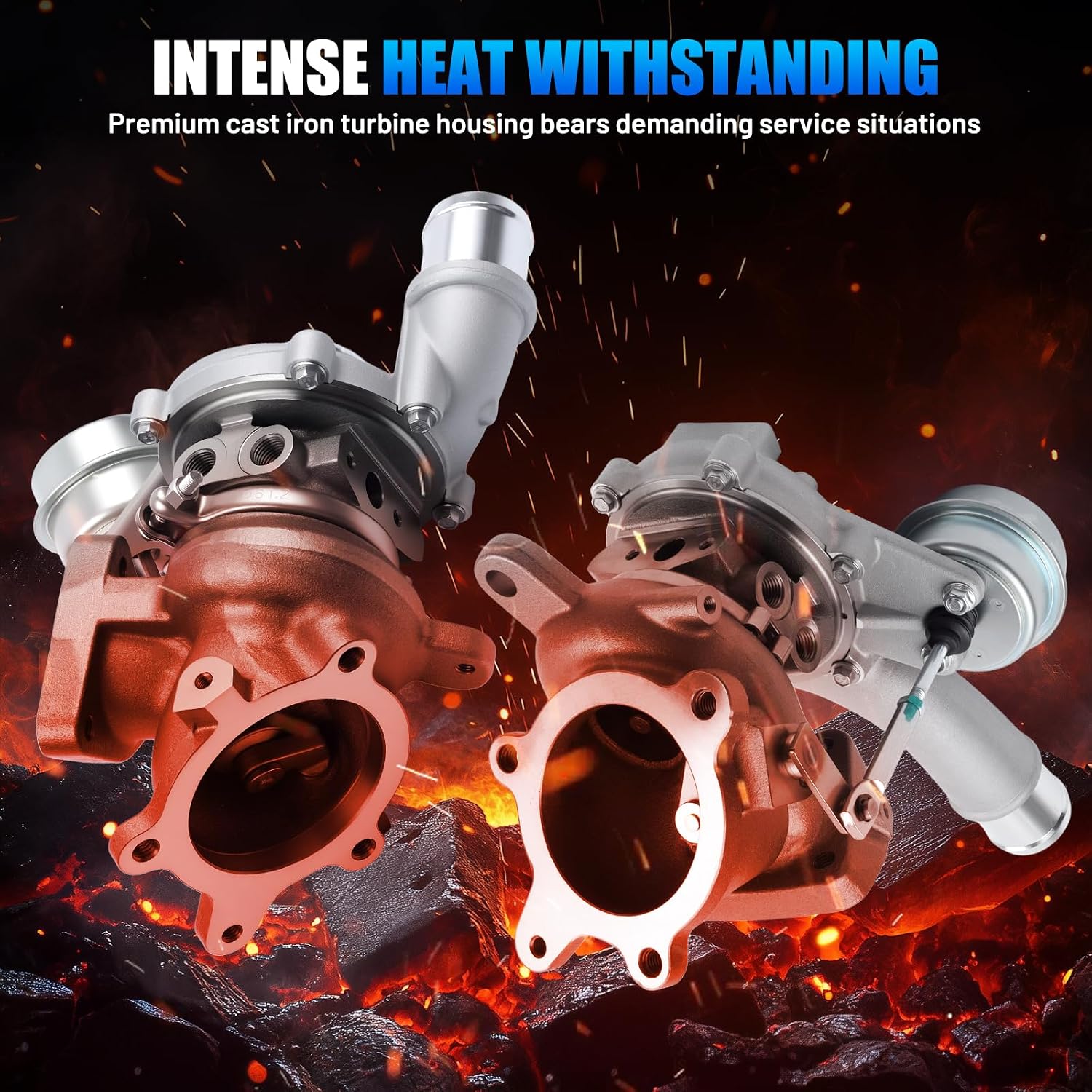 Turbo Turbocharger W/Gasket Kits Fits for 2010-2019 Ford Explorer Flex Lincoln MKS MKT 3.5L Ecoboost Replace OE AA5E9G438GD+AA5E6K682BF